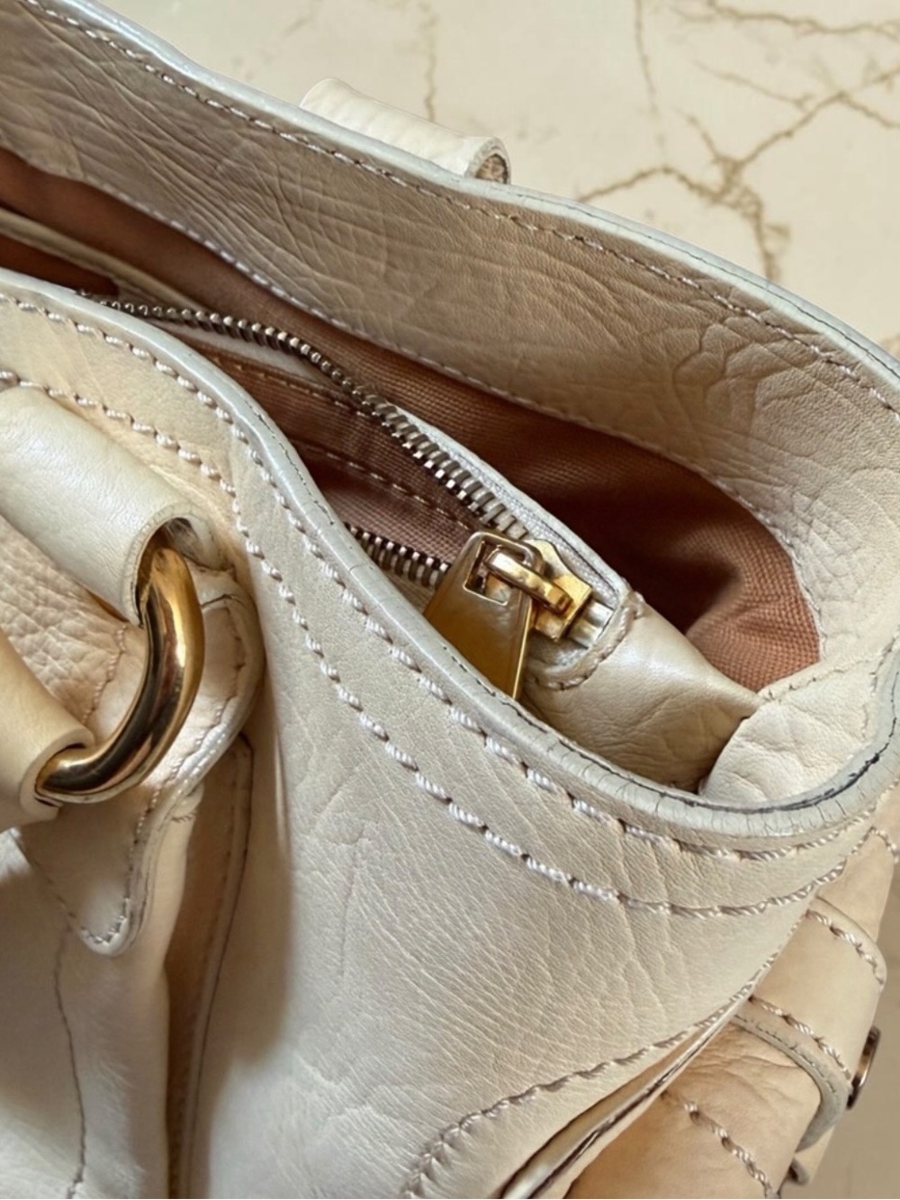 Authentic Celine Beige Leather Tote Bag Quiet Luxury Designer Tote with COA - Picture 14 of 15